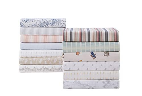 Tommy Bahama Tommy Bahama - Queen Sheets, Cotton Percale Bedding Set, Crisp & Cool, Stylish Home Decor (Pen and Ink Palm Blue, Queen)