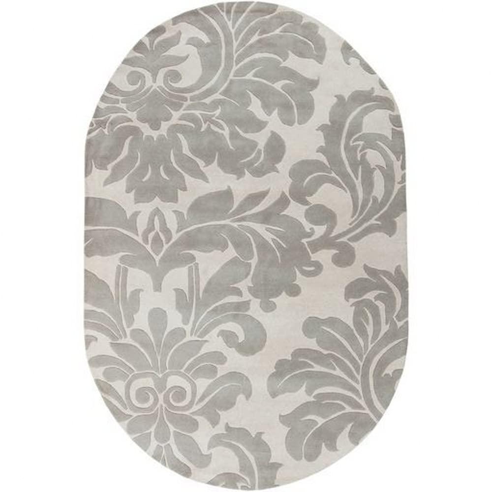 Surya Surya Athena Hand Tufted Transitional Oval Rug, 6-Feet by 9-Feet, Bay Leaf