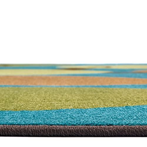 Carpets for Kids Carpets for Kids 20724 Owl-Phabet Tree Literacy Classroom Seating Kids Room Rug 4ft x 6ft Rectangle Blue