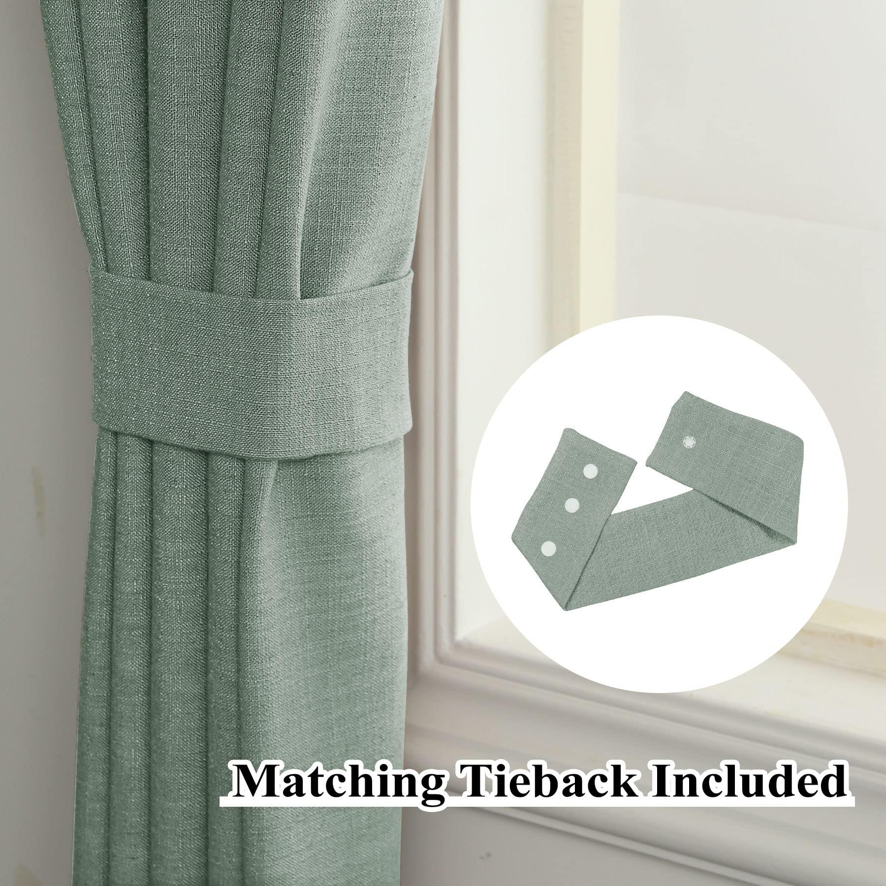 Fcosie Fcosie Pale Blue Extra Long Curtains 108-inch to 288-inch Length Flax Textured Curtains with Anti-Rust Grommets 100" Extra Wide Loft Drapes for Theater Hall Gallery (13ft Long, 1 Panel)