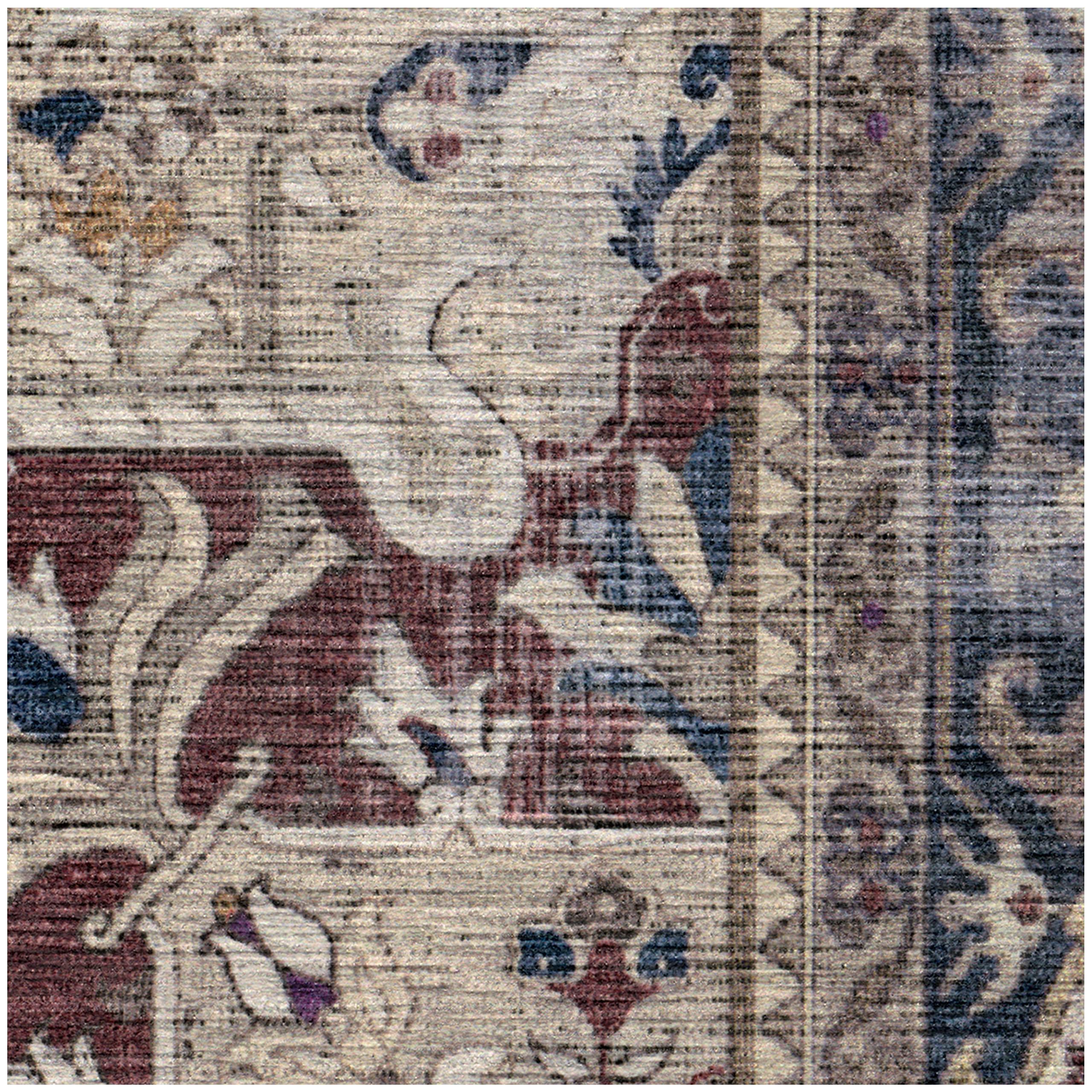 RUGGABLE Ruggable Washable 2x3 Area Rug, Kamran Royal Blue, Premium Rugs for Living Room, Bedroom, Kitchen, Office, Classroom with Gripper Non Slip Pad