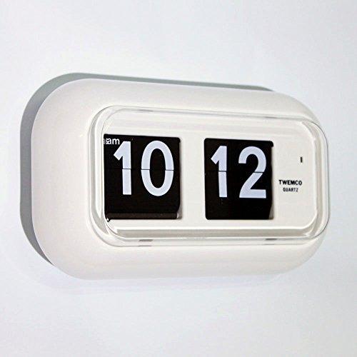 twemco Twemco Homeloo German Quartz Retro Modern Desk Wall Flip Clock QT 35 (White)