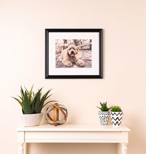 ArtToFrames ArtToFrames 8x9 Inch Black Picture Frame, This 1.00 Inch Custom Wood Poster Frame is Black - Comes with Foam Backing 3/16 inch and Regular Glass (FBPL0066-60823-YBLK-8x9)