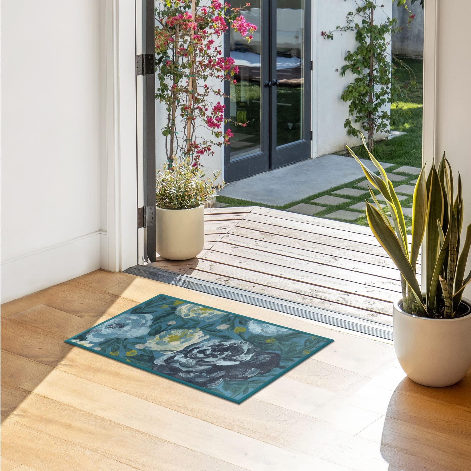 RUGGABLE Ruggable Washable 2x3 Area Rug, Camellia Midnight, Premium Rugs for Living Room, Bedroom, Kitchen, Office, Classroom with Gripper Non Slip Pad