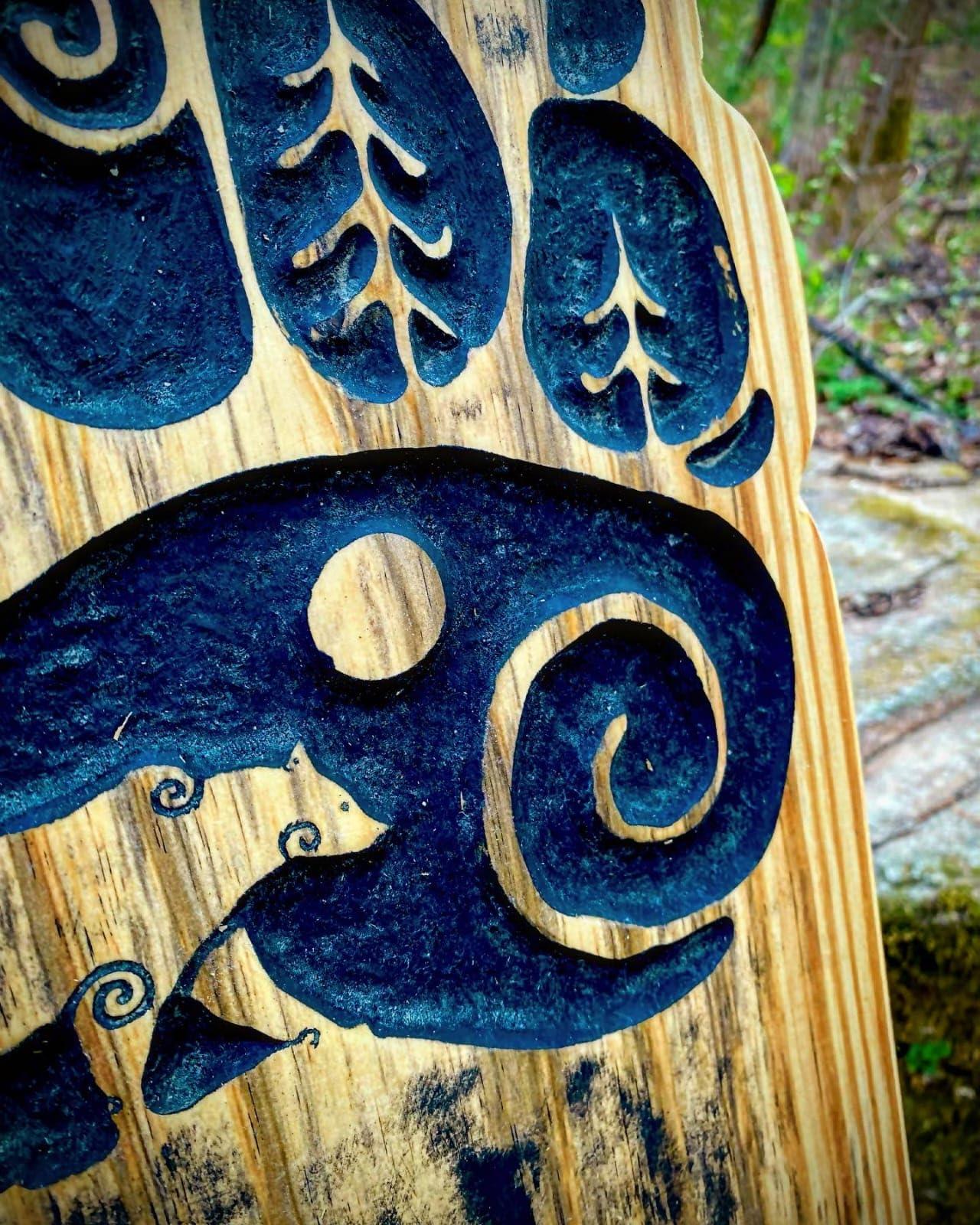 Online Solution Online Solution Norse Bear Paw Viking Slab Campfire Chair | Viking Chair Art Tail As Well Bow Hunters Light Stained Finish Pine Wood