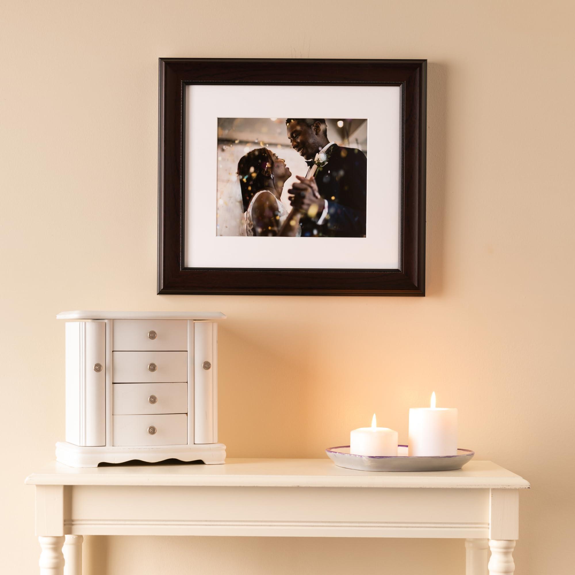 ArtToFrames ArtToFrames 28x36 Inch Brown Picture Frame, This 1.75 Inch Custom MDF Poster Frame is Mahogany and Burgundy, Great for Your Art or Photos - Comes with Economy Acrylic