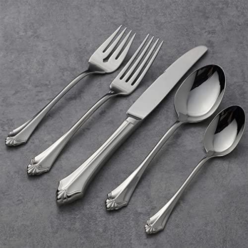 Oneida Oneida Kenwood 5 Piece Fine Flatware Set 18/10 Stainless Steel, Silver
