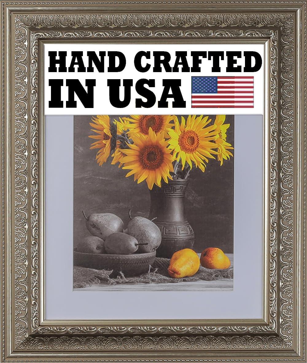 Generic Generic 16X22 3-1/2\"\" Polystyrene Classic Picture Frame 104 Series - Silver by WholesaleArtsFrames-com Made In USA