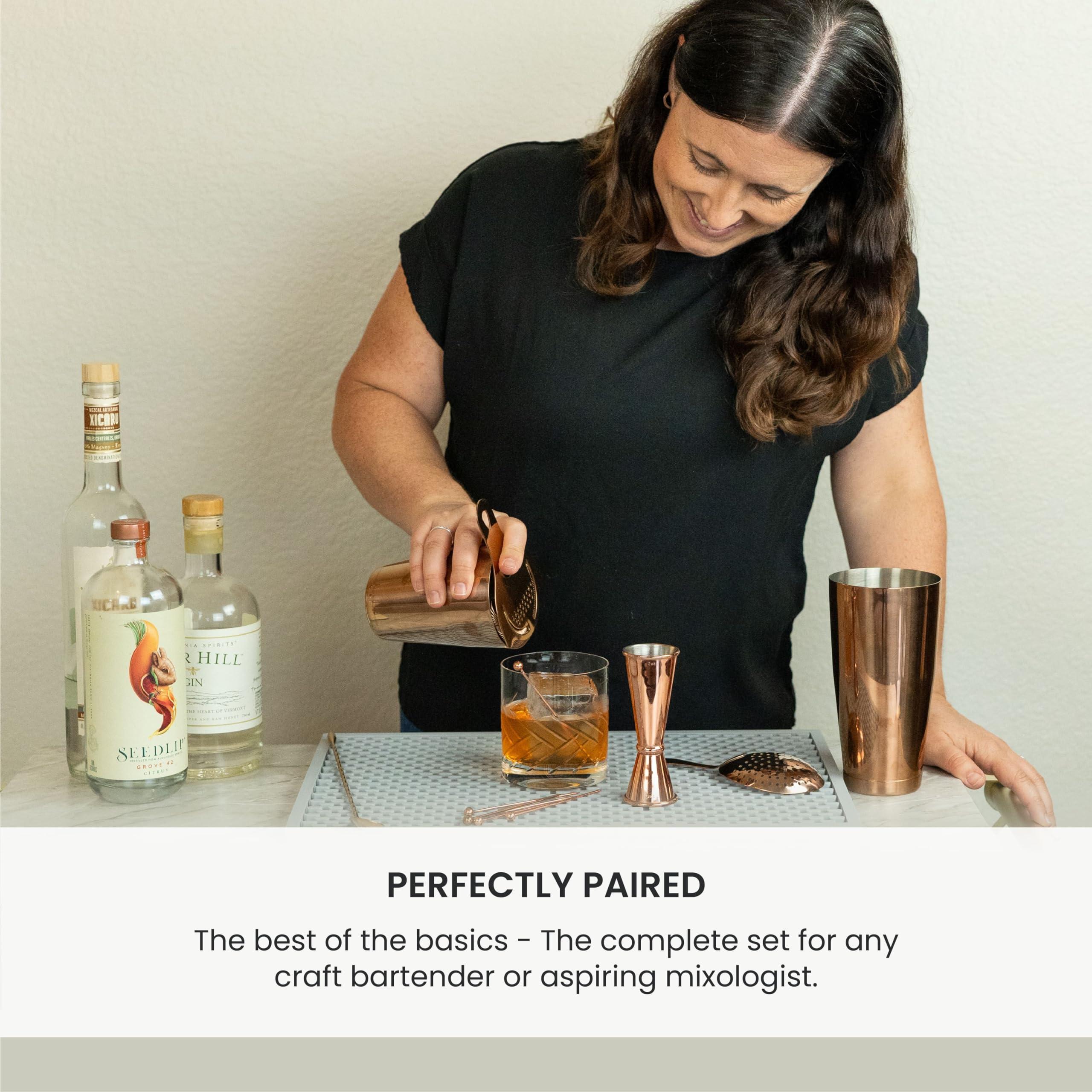 A Bar Above A Bar Above 14-Piece Professional Bartender Gift Set, Premium Barware Accessories, for Home Bar, Bartending Gift Kit, Includes Shaker, Jigger, Strainers, and More