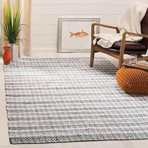 Safavieh SAFAVIEH Montauk Collection Runner Rug - 2\'3\" x 8\', Blue & Multi, Handmade Cotton, Ideal for High Traffic Areas in Living Room, Bedroom (MTK950B)