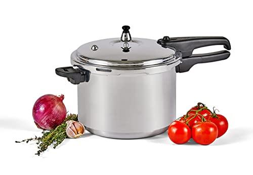 Mirro Mirro 92160A Polished Aluminum 10-PSI Pressure Cooker Cookware, 6-Quart, Silver -