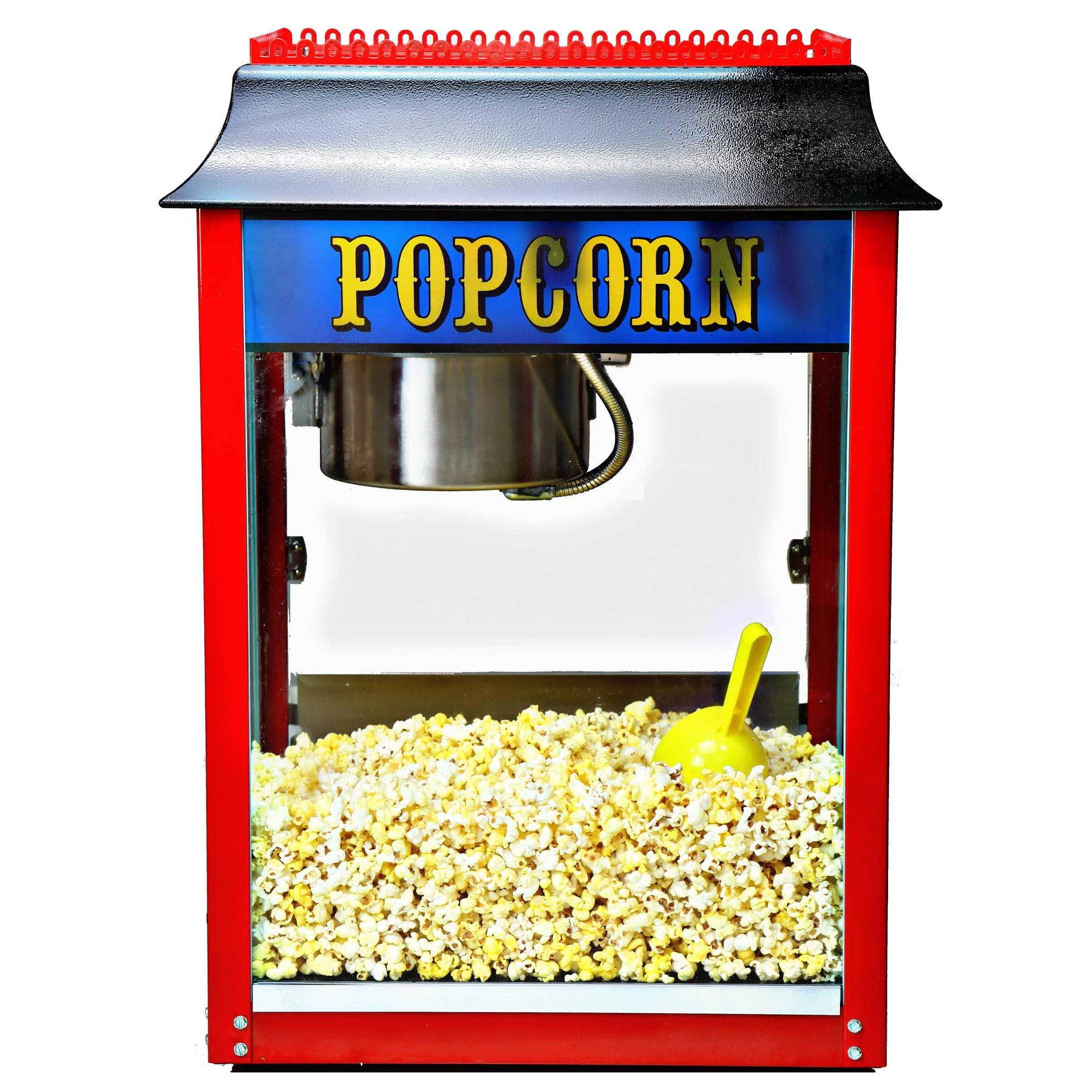 Paragon 1911 Style Pop 8 Ounce Red Popcorn Machine for Professional Concessionaires Requiring Commercial Quality High Output Popcorn Equipment
