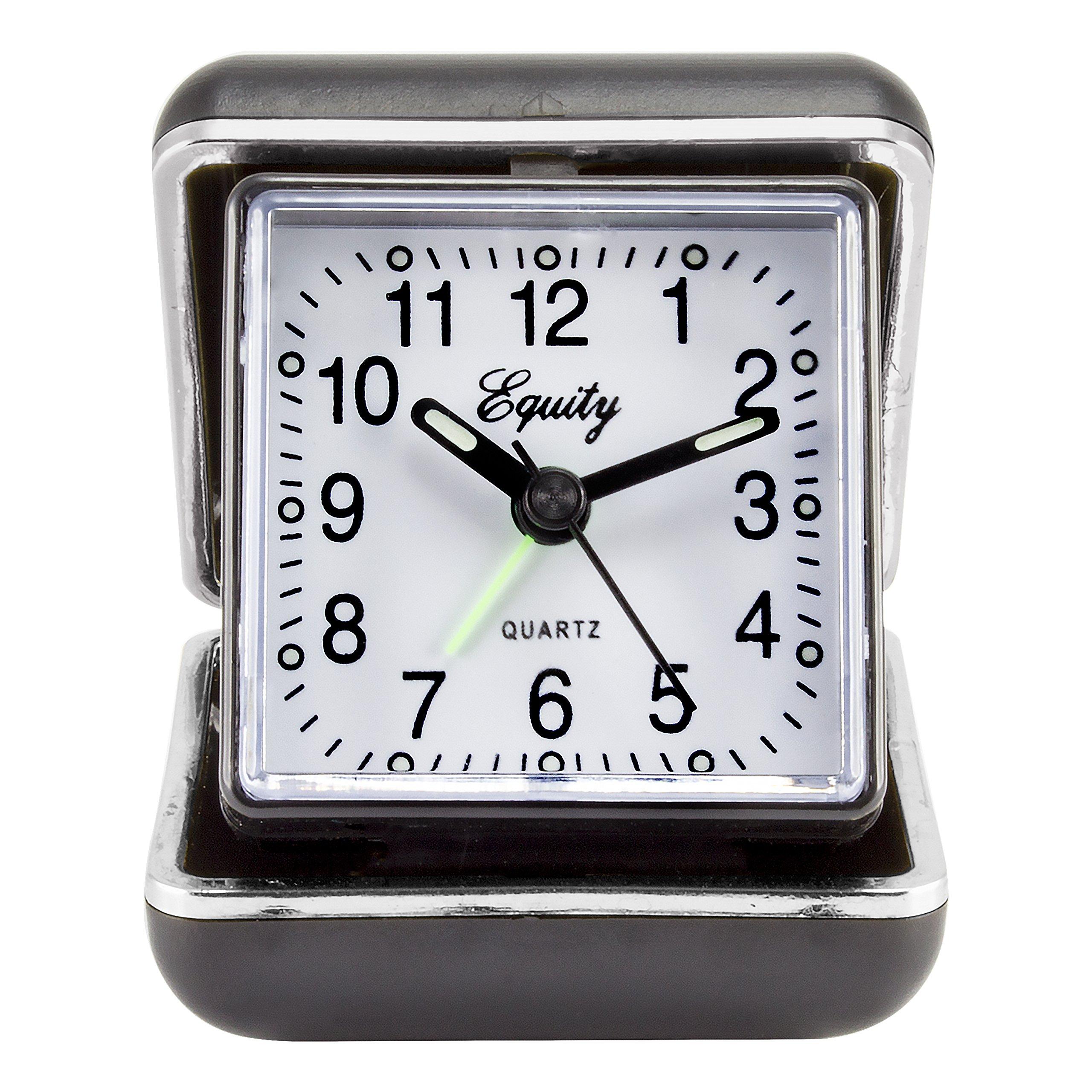 Equity by La Crosse Equity by La Crosse Quartz Analog Fold-Up Travel Alarm Clock, Pack of 1, Black