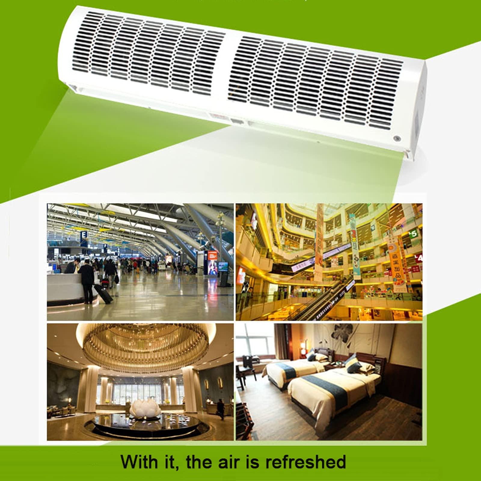 Air Curtain Air Curtain 0.6/0.9/1.0/1.2/1.5/1.8/2.0m Commercial Silent, Hotel Door, Remote Control, Dual Gears, Adjustable Wind Direction and Speed, Dust and Heat Insulation (Size : 601916cm)