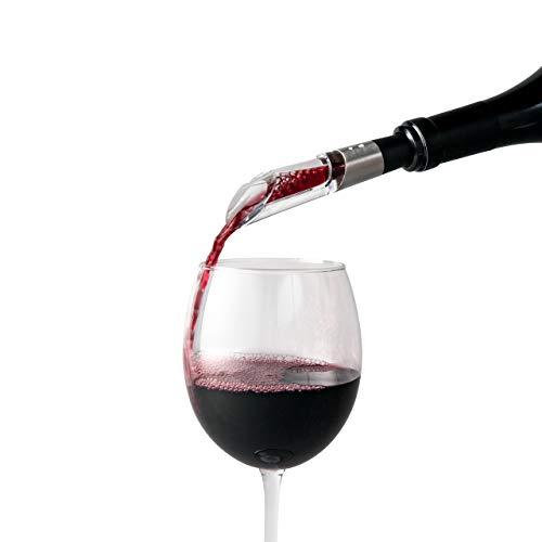 Rabbit Rabbit Wine Aerator and Pourer, 1.1 x 1.1 x 5.2 inches, Clear/Stainless Steel