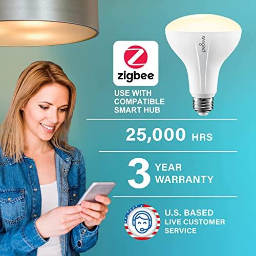 Sengled Sengled Zigbee Smart Bulb, Works with SmartThings and Echo with Built-in Hub, Voice Control with Alexa and Google Home, Hub Required, BR30 Dimmable Flood Light Bulb, Soft White 2700K, 6 Pack