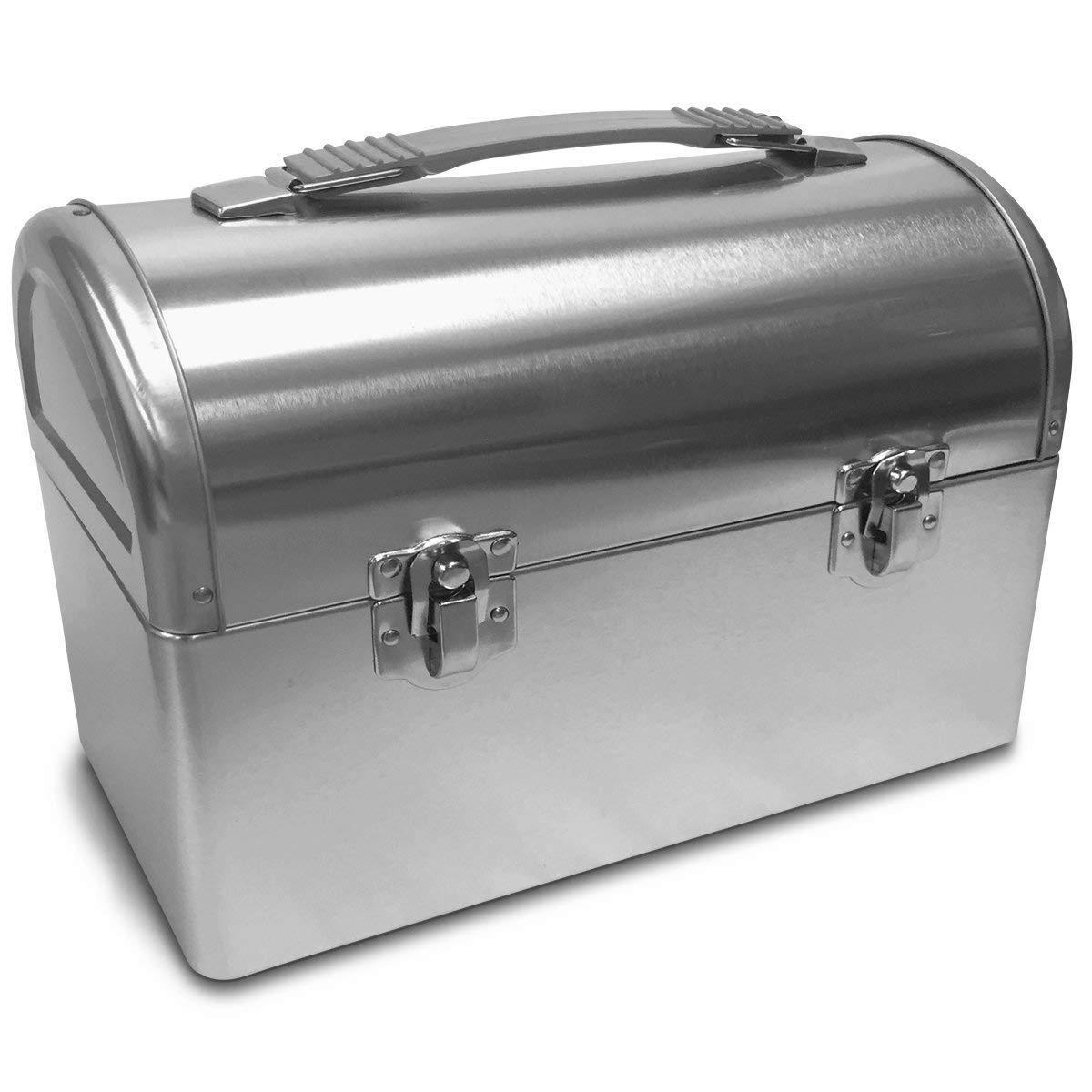 Lunchbox.com Plain Metal Dome Lunch Box - Silver