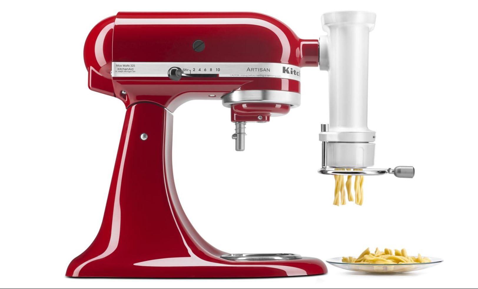 KitchenAid KitchenAid KSMPEXTA Gourmet Pasta Press Attachment with 6 Interchangeable Pasta Plates, White