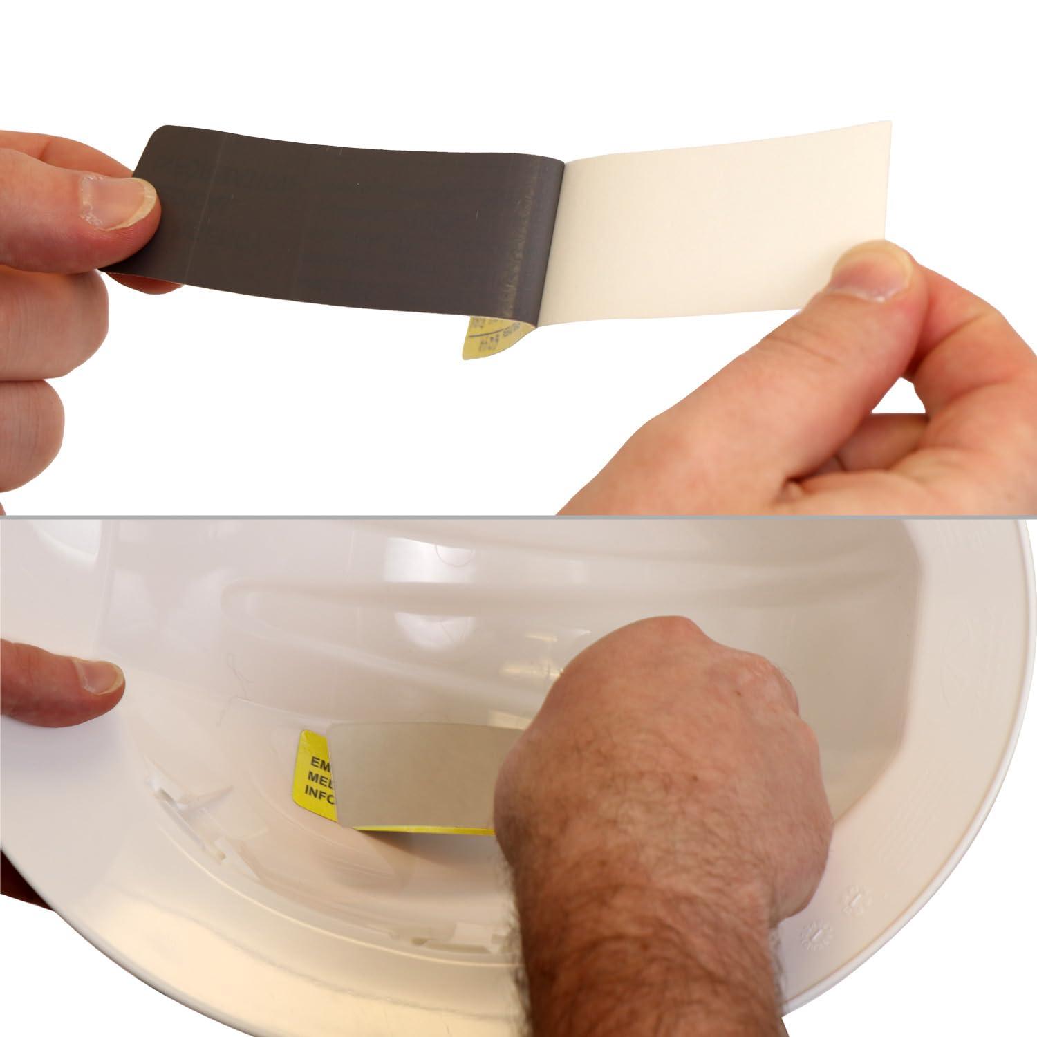 SmartSign SmartSign Emergency Medical Information Hard Hat Label | 1.25\" x 6\" Self-Laminating, Pack of 5