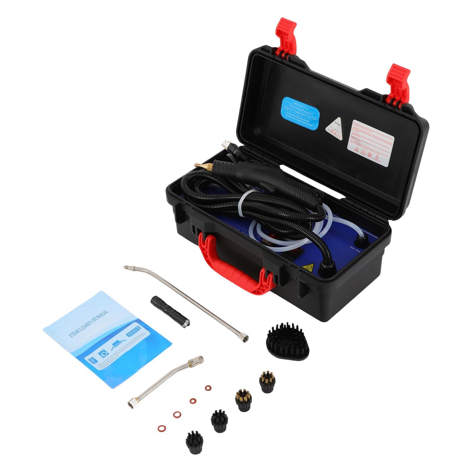 Gdrasuya10 110V Handheld High Pressure Steam Cleaner for Cars, 1700W Portable High Temperature Steam Cleaner 3-5bar High Pressure Steam Cleaning Machine Pressurized Steam Cleaner for Kitchen, Restaurants