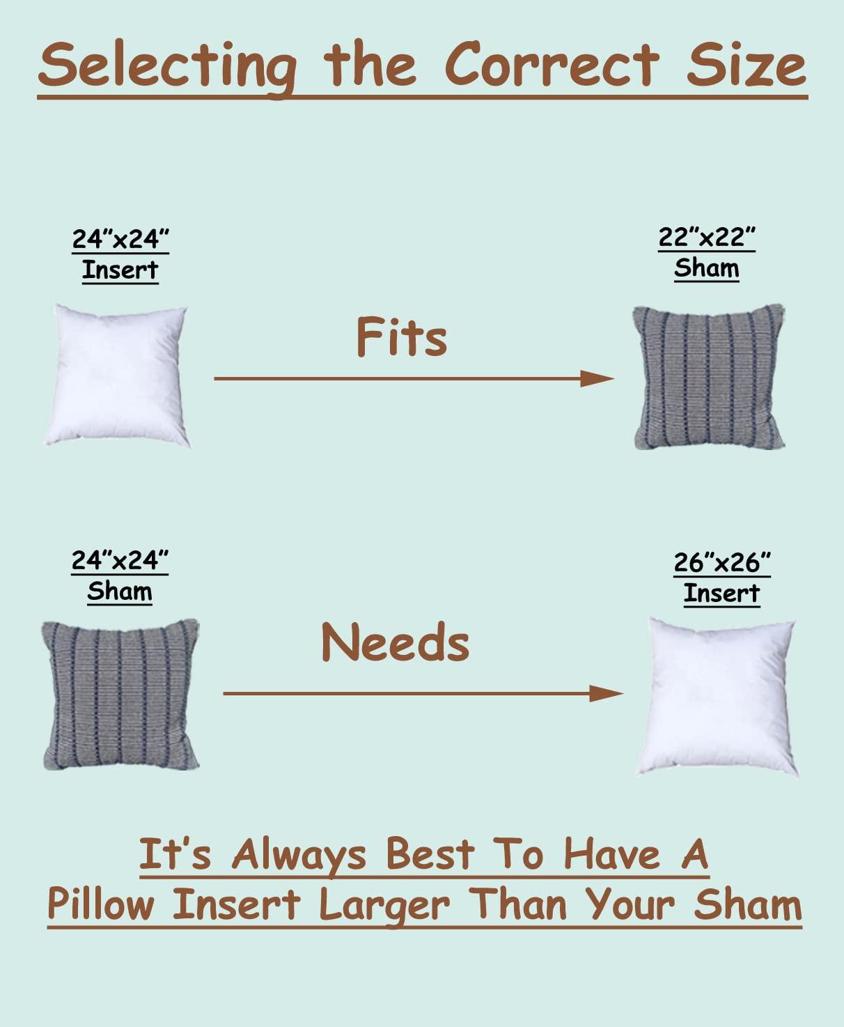 Pillowflex Pillowflex Premium Polyester Pillow Insert - 24\"x24\" Pillow Form - Machine Washable, Accent Throw Insert, Small Square Throw Size Couch Pillow Sham Insert - 1 Decorative Pillow