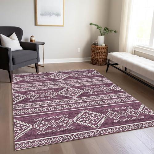 Addison Rugs Addison Rugs Chantille ACN901 Eggplant 10' x 14' Indoor/Outdoor, Machine Washable, Easy Clean, Non Shedding, Bedroom, Living Room, Dining Room, Kitchen, Patio Rug