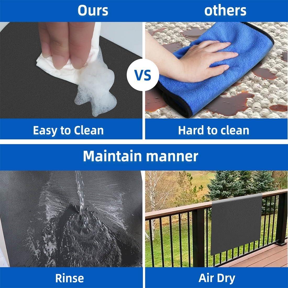 NEvka Stone Bath Mat, Diatomaceous Earth Bath Mat - Natural Stone Bath Mats for Bathroom, Ultra-Absorbent Non-Slip Stone Bath Mat - Elegant Quick Drying Bath Stone Mat,2x3ft/24x36in/60x90cm