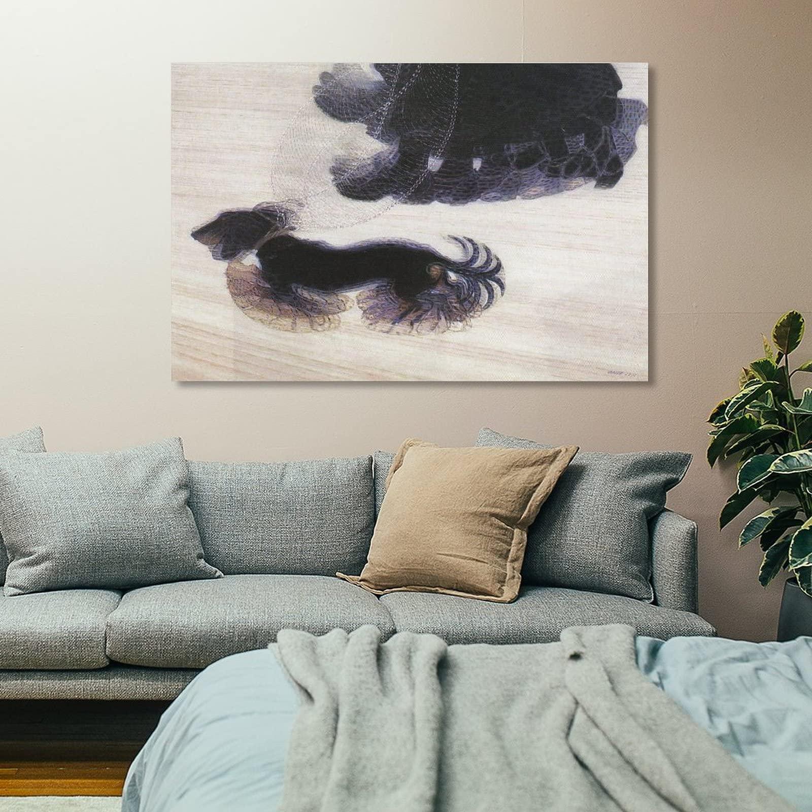 HUANGZIHUA886 Giacomo Balla - Dynamism of A Dog on A Leash Poster Decorative Painting Canvas Wall Art Living Room Posters Bedroom Painting 16x24inch(40x60cm)