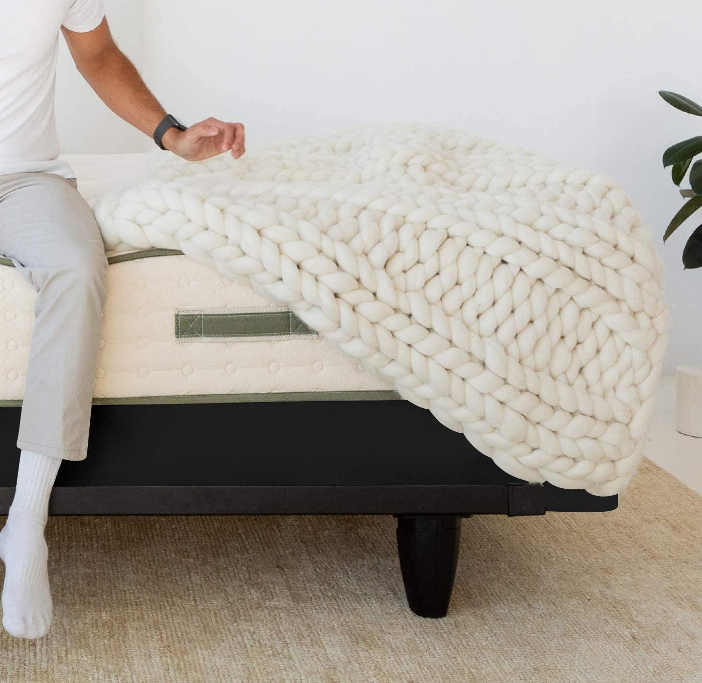 Kings Loft Kings Loft StretchWrap Box Spring Cover - 100% Egyptian Cotton, 1000 Thread Count, Wrap Around 4 Sides Bed Skirt for Hotel & Home, Fits Box Springs up to 28 Inch - Cal-King, Black