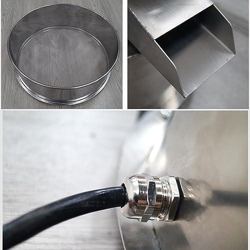 MLYYYDSS MLYYYDSS Automatic Powder Sifter, Stainless Steel Sieve Machine, Electric Screening Vibrating, Mesh Sifter Shaker Machine, for Granule Grain,110V-15cm