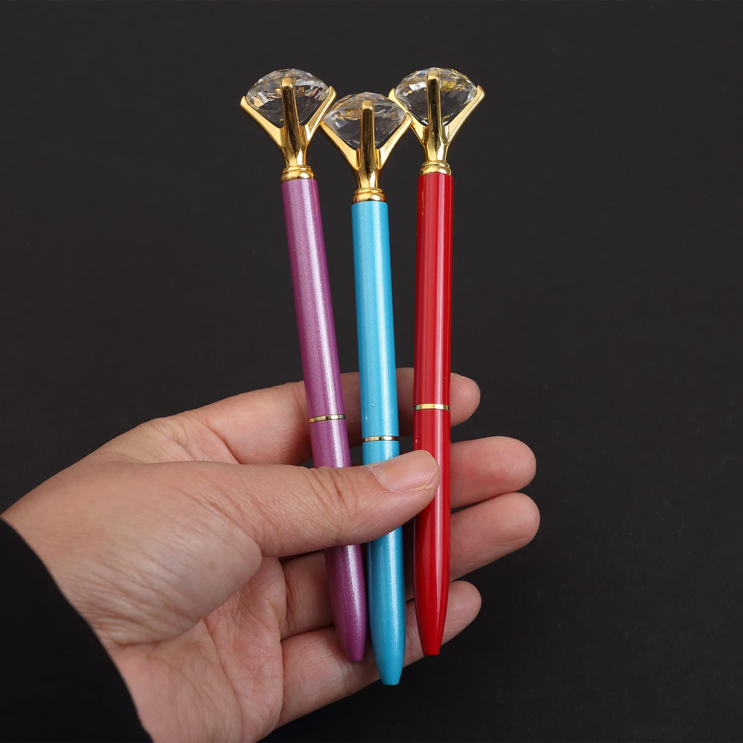 Generic Bridesmaid Gift for teachers Bridal Shower Bling pen Guest Bridal Party Planner Diamond wedding gift Pen bulk set birthday pen (100 PENS, Light pink)