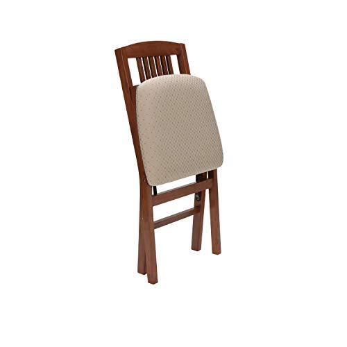 MECO Stakmore Simple Mission Folding Chair Finish, Set of 2, Wood, Cherry