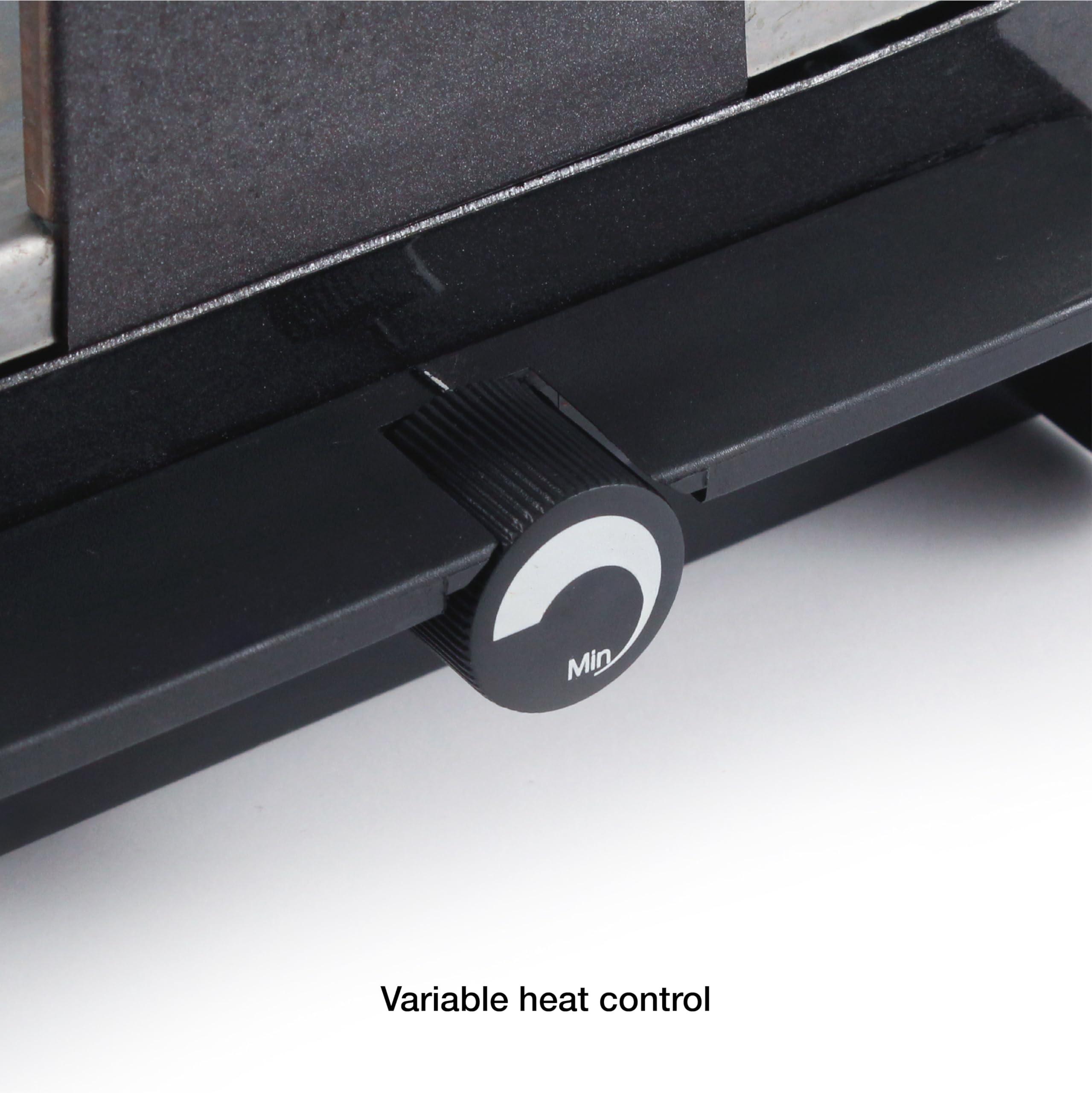 Swissmar Swissmar Classic 8-Person Raclette Party Grill - Indoor Electric Grill & Griller with Granite Stone Grill Plate - Red