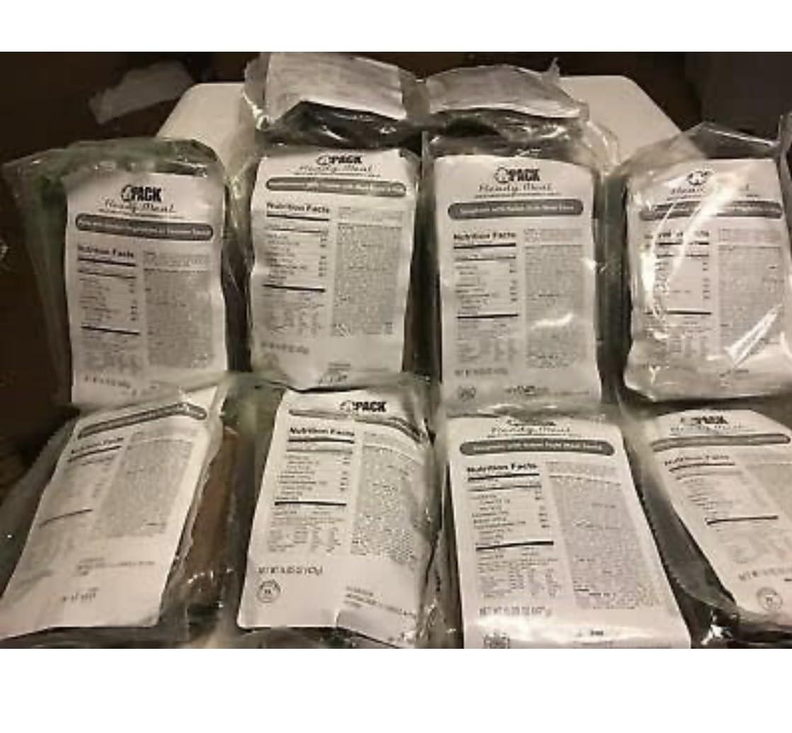 Apack A-PACK Ready Meal 12 MRE Kit - 12 Full Meals REDUCED SODIUM - Sealed