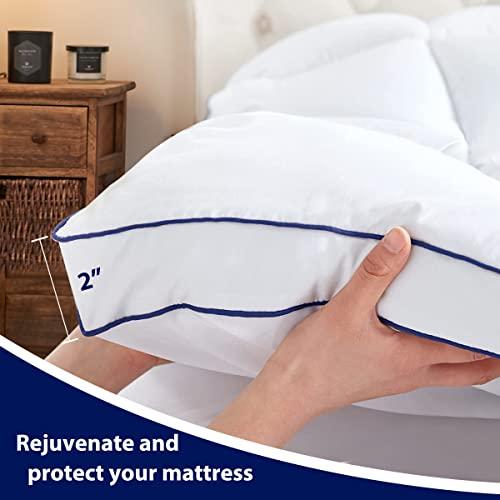 Hokway Hokway Twin XL Mattress Pad, Mattress Topper with 8-21\" Deep Pocket, 1000GSM Down Alternative Overfilled, Quilted Fitted Pillow Top Soft Cooling Mattress Protector