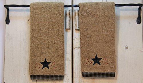 Hand Crafted & American Made! Wrought Iron Towel Bar - 24 Inch -Twisted Hand Made