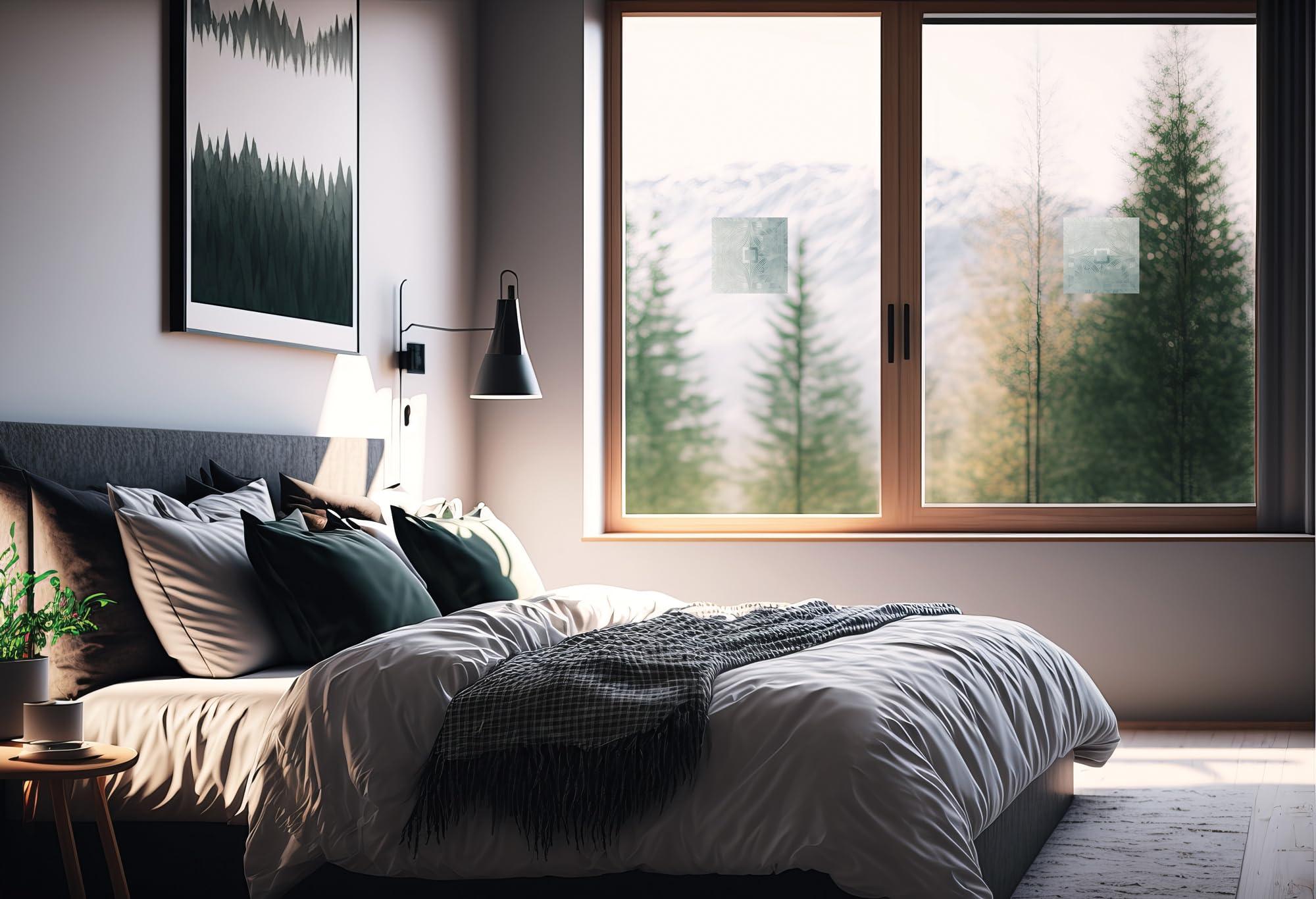 ARTSCAPE Artscape Bird\'s Eye View | UV-Reflective Anti-Collision Window Film | Protects Birds from Glass Collision | Four-Pack | 6 x 6 Inches Each | Made in USA