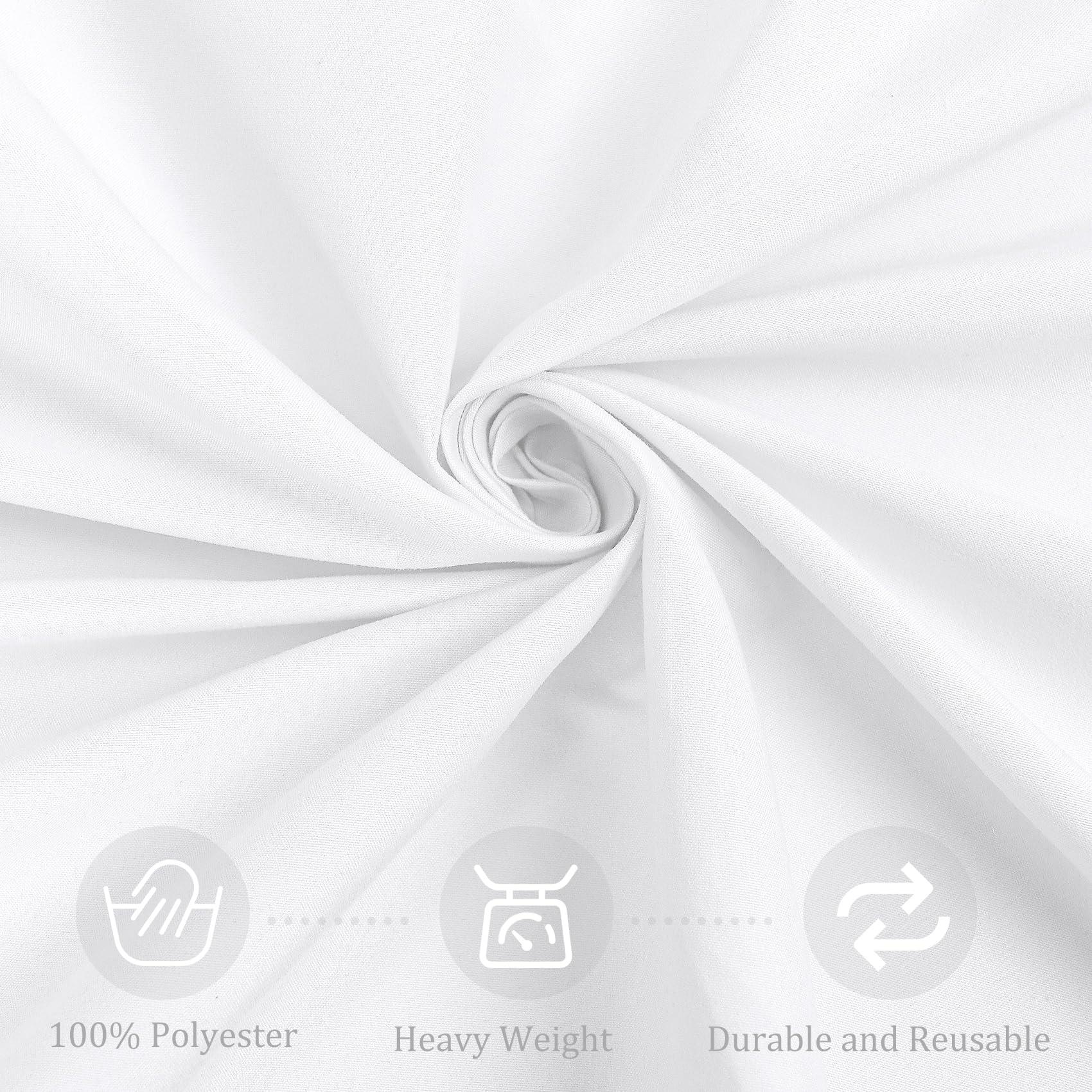 Fivenl 8 Pack Round Tablecloth 90 Inch Round Table Covers Bulk Washable Polyester Fabric Round Table Clothes for Wedding Party Reception Banquet Buffet Restaurant (White, 90 Inch)