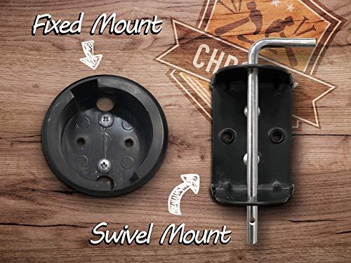 Chromex Chromex Wall Mounted Extension Cord Winder Organizer with 2 Fixed and 1 Swivel Wall Mount Brackets, Portable from Wall to Wall