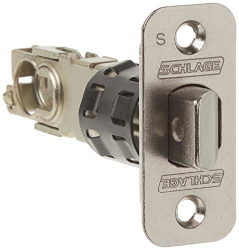 SCHLAGE Schlage FE285 CAM 619 FLA LH Camelot Front Entry Handleset with Left-Handed Flair Lever, Lower Half Grip, Satin Nickel