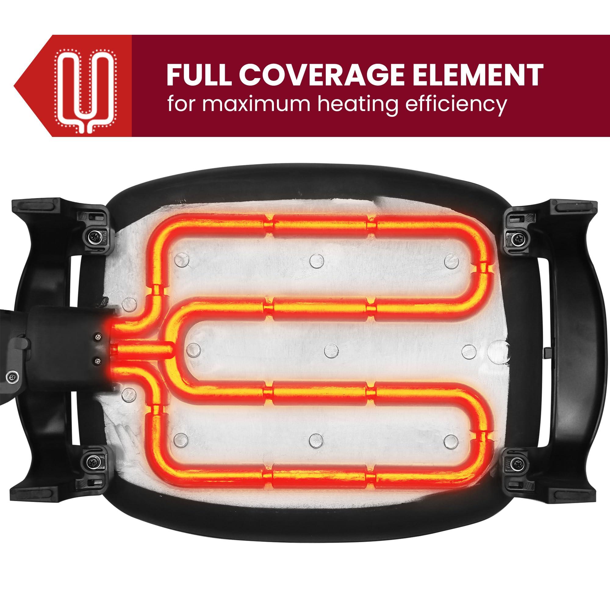 Elite Gourmet Elite Gourmet EG6203 Extra Deep 16"x13"x3.2" (10.5Qt.) Scratch Resistant, Easy Pour Spout, Dishwasher Safe, Non-stick Electric Skillet with Vented Glass Lid, Adjustable Temperature, Black