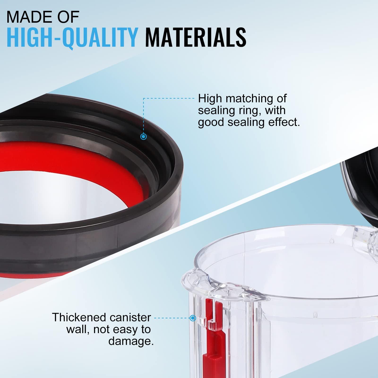 WYWY.Wide Upgraded Bin Compatible with Dyson V10 SV12 Vacuum Cleaner Canister, Large Dust Bin Replacement for Dyson Part No. 969509-01