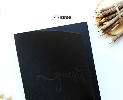 Modern Notebooks Wedding Guest Book Alternative, Guest Book Polaroid, 90 Black pages, Cardstock, Polaroid Guestbook with blank pages, Instax Guest Book For Wedding Photo Booth Props Black Guest Book Wedding.