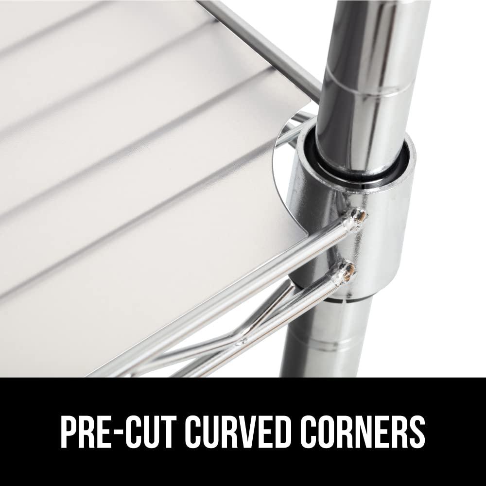 Gorilla Grip Gorilla Grip ShelfGuard Wire Shelf Liner Compatible with Amazon Basics Shelving Unit, Set of 5 Waterproof Liners for Organizing Metal Rack Shelves, Kitchen Cabinets, Cupboard, Pantry, 18x36 Clear