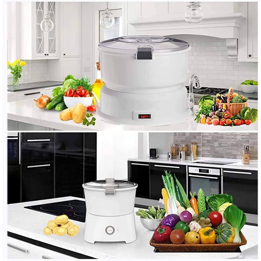MNSSRN Electric Potato Peeler, Salad Rotating Machine, Electric Potato Peeler, Automatic Potato Peeler, Vegetable Dehydrator