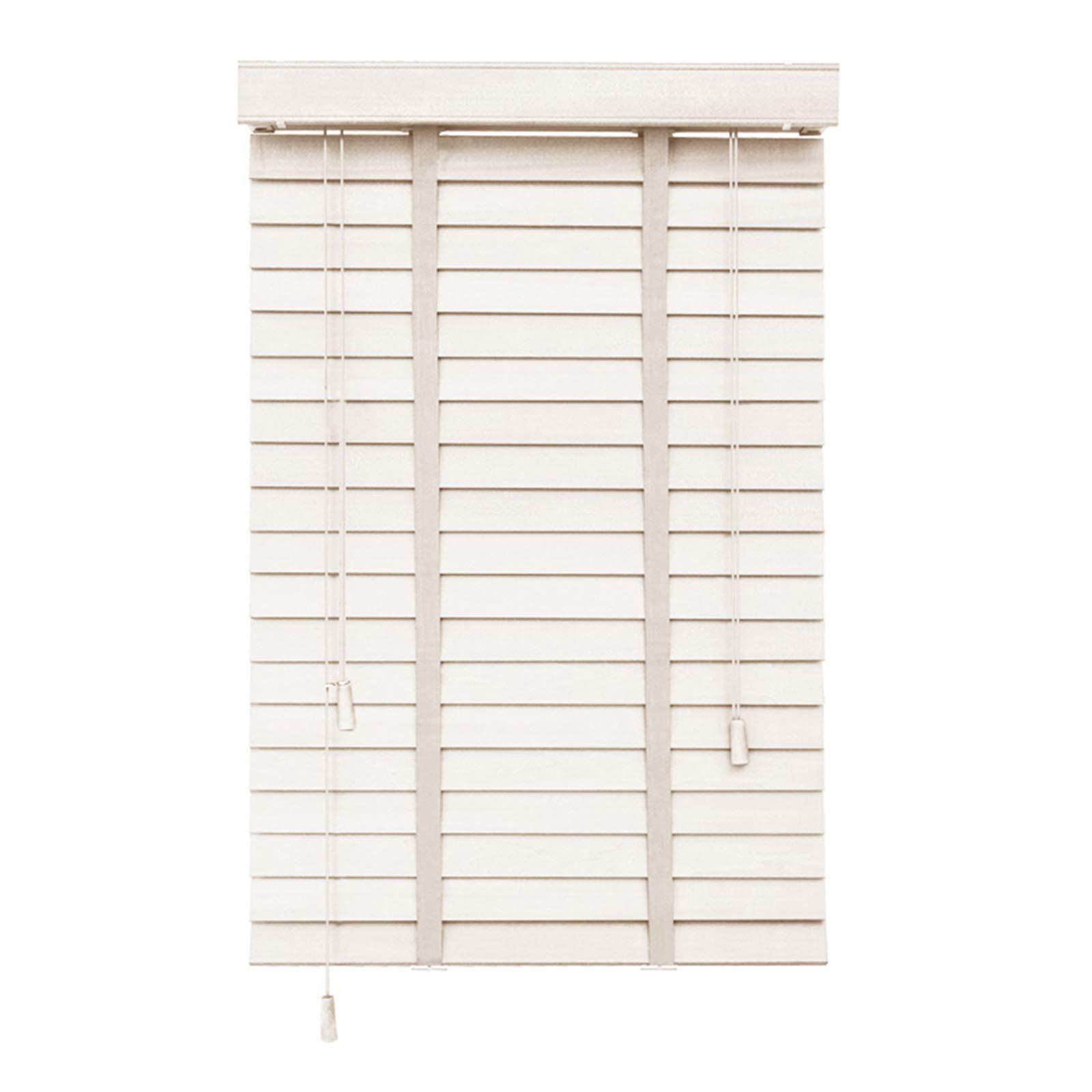 Jolan Faux Wood Blinds for White,Translucent Real Wood Blinds,Indoor/Window/Bedroom,Blackout Blinds,Smooth,No Burrs.,124x112cm/49x44in