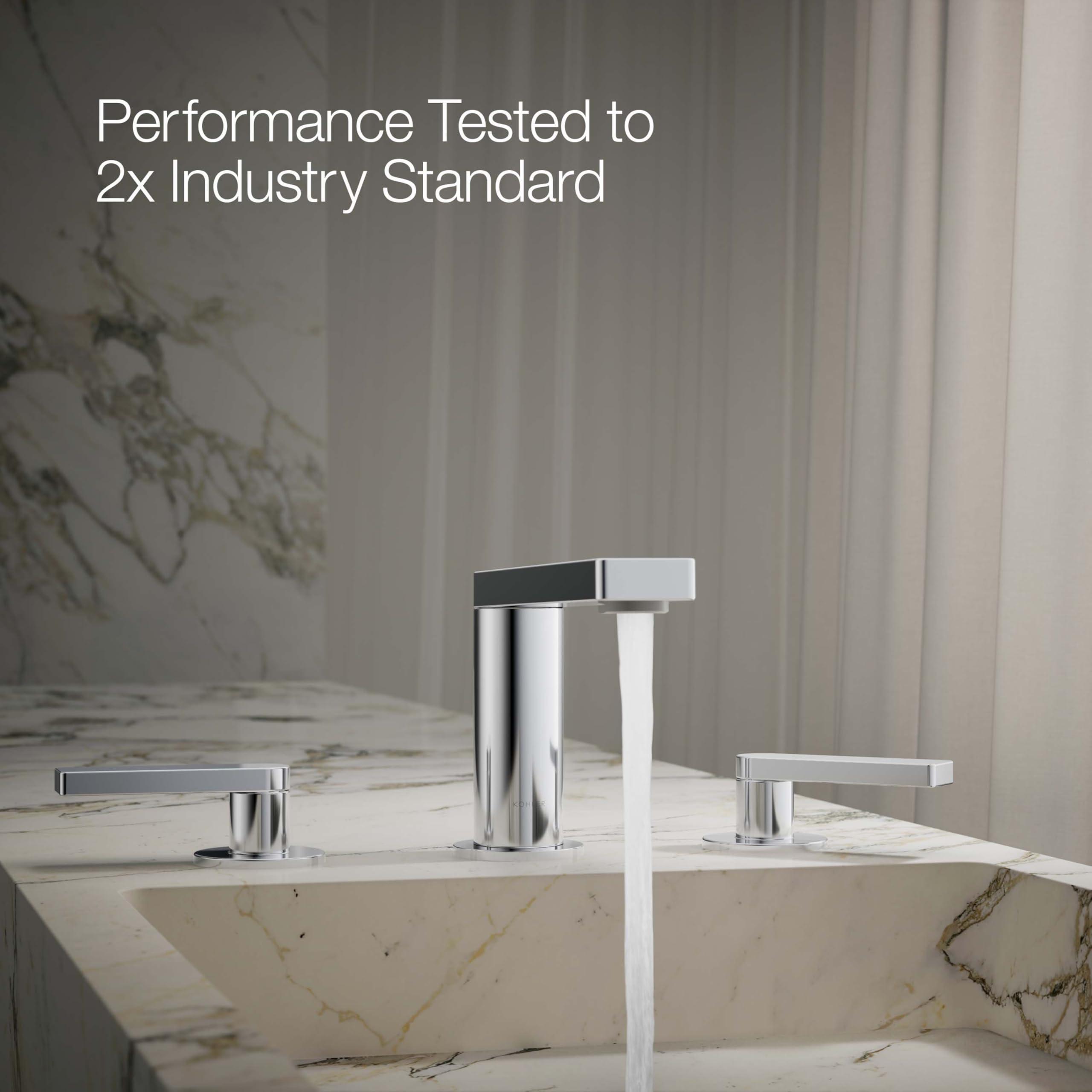 Kohler Composed Widespread bathroom sink faucet with lever handles
