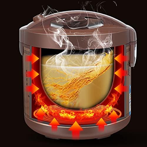 YJYLYHY Rice Cooker&Stew Pot 4/5/6L Large Capacity Terracotta Natural Baked Glaze Non-Stick Liner For Family Dormitory For 1~12 People cooker rice (Size : 6l)