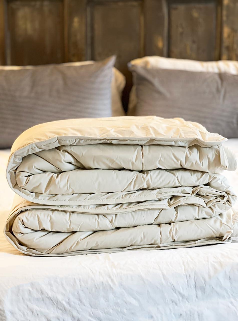 Alpaca Home Alpaca Duvet - Hypoallergenic Comforter/Down Alternative - 100% Alpaca Wool Filling with 100% Pima Cotton Casing | Regular Weight ~ New (Double/Queen)