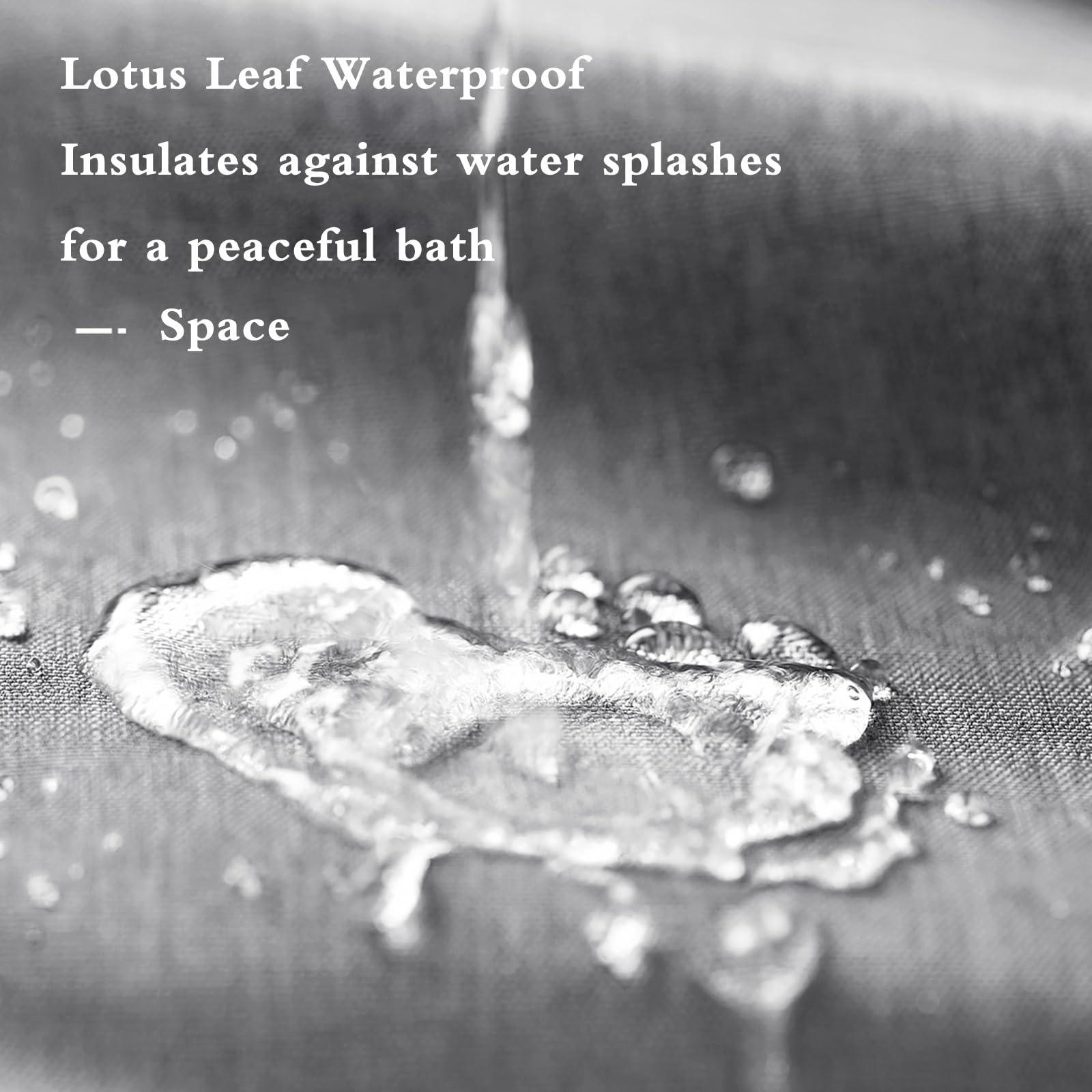 ELZEM Shower Curtain, Invisible Folding Shower Curtain, Bathroom Curtain Shower Set, Shower Curtain Set, Bathroom Shower Curtain with Retractable Rod and Water Barrier, Suitable for Bathroom, Etc. (Color :